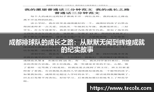 成都排球队的成长之路：从默默无闻到辉煌成就的纪实故事